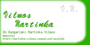 vilmos martinka business card